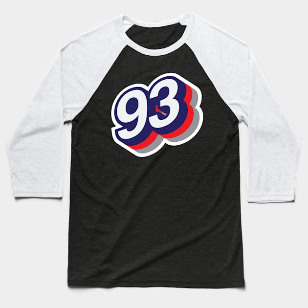 93 Baseball T-Shirt by MplusC